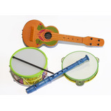 Kit Musical Bandinha C 4 Instrumentos Educativo Infantil