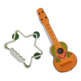 Kit Musical Infantil Brinquedo Viola Pandeiro Estrela