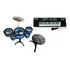 Kit Musical Teclado Infantil + Mini Bateria Com Banquinho 