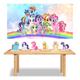 Kit My Little Pony Painel 6 Displays Festa Aniversário
