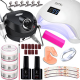 Kit Nail Designer Fibra De Vidro Unha Alongamento Cabine