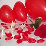 Kit Namorados   Pétalas Artificiais De Rosas Velas Balões Balão Surpresa