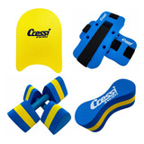 Kit Natação Cressi Prancha Pullbouy Caneleira Halter 2 3 Kg
