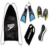Kit Natação Mochila Mesh Nadadeira Power Fin Palmar Paower Paddles Prancha E Flutuador Swim Nadadeira G 40 42 Palmar M 