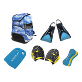 Kit Natação Speedo Mochila Nadadeira Palmar Prancha Flutuado
