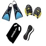 Kit Natação Speedo Nadadeira Power Fin Palmar Power Paddles Prancha E Flutuador Swim Pé De Pato Nadadeira G 40 42 BR Palmar M 