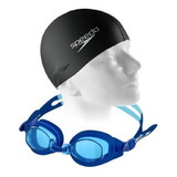 Kit Natação Speedo Óculos Freestyle Touca Flat Silicone