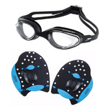 Kit Natação Speedo Óculos Hydrovision Palmar Power Padle