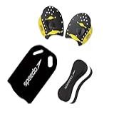 Kit Natação Speedo Palmar Power Paddle M Prancha Swim Flutuador Swim Aprendizagem Treinamento E Fortalecimento Preto 