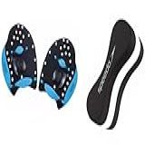 Kit Natação Speedo Palmar Power Paddles - Flutuador Pullbuoy Swim -Flutuador Preto- Palmar P -baixa Intensidade--