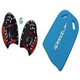 Kit Natação Speedo Palmar Power Paddles Prancha Swim Palmar G Alta Intensidade Prancha Azul 