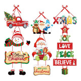 Kit Natalino 6pcs Kit Enfeites De Natal Para Mesa De Portas