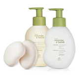 Kit Natura Mamãe E Bebê Shampoo Condicionador Sabonetes
