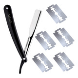 Kit Navalhete Profissional 10 Lâminas Aço Inox Rosto