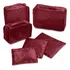 Kit Necessaire 6 Peças Organizador De Bolsas Malas Viagem Cor Bordô