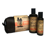 Kit Necessaire Shampoo E Condicionador Barba Terra Viking