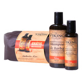 Kit Necessaire Shampoo E Condicionador De Barba Terra Viking