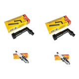 Kit Ngk Vela E Cachimbo 4 Peças Honda Cb 400 450 Cbr Sr
