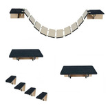 Kit Nicho Para Gatos Ponte Prateleira Escadinha 7 Peças Mdf