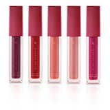 Kit Niina Secrets Batom Líquido Skinny Matte 5 Cores Acabamento Fosco Cor Rosa