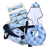Kit Ninho Redutor Bebe Toalha Banho Almofada Toalhinha