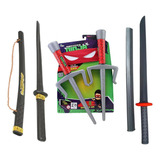 Kit Ninja Espada Samurai Katana 2 Adagas C Mascara