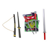 Kit Ninja Espada Samurai Katana 2 Adagas C Mascara