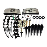 Kit Ninja Kunai Anel Shuriken Bandana Premium Cosplay