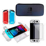 Kit Nintendo Bolsa Switch Protetor Silicone Película Vidro