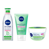 Kit Nivea Sabonete Água Micelar Matte Hidratante Em Gel