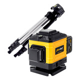 Kit Nível Laser Profissional 3d Com Tripé 12 Linhas 3 Eixos