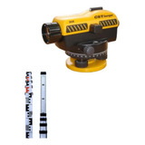 Kit Nível Óptico Automático 32x Com Mira De 5 Metros