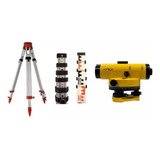 Kit Nível   Tripé De Nível   Mira Alumínio De 7m Topografia