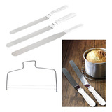 Kit Nivelador Cortador Fatiador Espátulas Confeiteiro Bolos