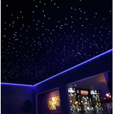 Kit Noite Estrelado Efeito Estrelado 200 Fibra Otica Rgb
