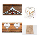 Kit Noiva Cabide Placas