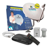 Kit Nova Parabólica Vivensis Receptor Antena Ku Lnbf
