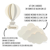 Kit Nuvem E Balão Led Luminária Abajur Decoração Quarto Bebê