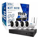 Kit Nvr 4 Câmeras De Segurança Wifi Gravador Vídeo Digital