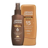 Kit Óleo Bronzeador Cenoura bronze Protetor Solar Fps 15