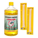 Kit Óleo Citronela 1 Litro Repelente 4 Pavio Para Tocha