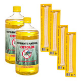 Kit Óleo Citronela 2 Litros Repelente 8 Pavio P Tocha