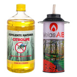 Kit Óleo Citronela Lamparinas Repelente 1l Tocheiro