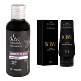 Kit Óleo Corporal De Massagem Uva Gel Intense