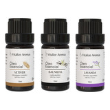 Kit Oleo Essencial Vetiver Baunilha Lavanda Puros E Naturais