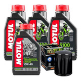 Kit Óleo Harley Sportster 883 Iron Motul 5100 15w50 Hiflo170