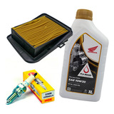 Kit Óleo Honda 10w30 Filtro Ar Vela Ngk Fan 160