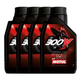 Kit Óleo Motul 300v 5w40 4t 100 Sintético 4 Litros