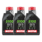 Kit Oleo Motul 5100 4t 10w40 Semissintetico Com 3 Litros