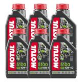 Kit Oleo Motul 5100 4t 10w40 Semissintetico Com 6 Litros